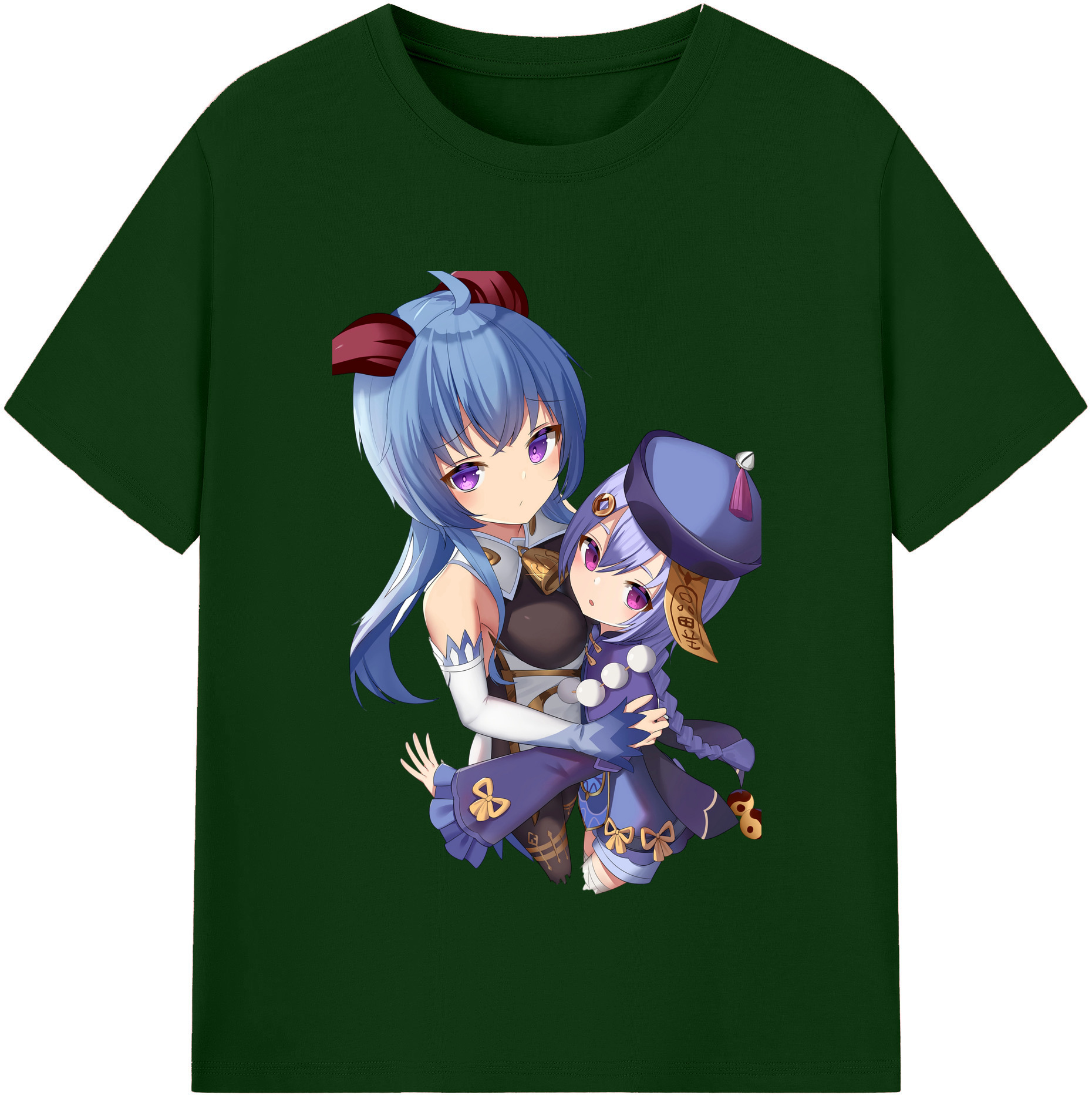 げんし神 甘雨 かんう genshin Ganyu 綿100％半袖Tシャツ（フロントプリント）